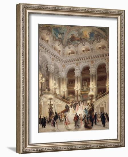 The Staircase of the New Opera of Paris-Louis Beroud-Framed Premium Giclee Print