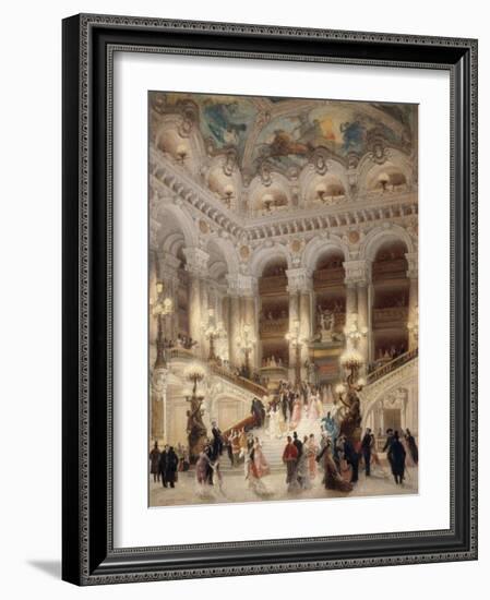 The Staircase of the New Opera of Paris-Louis Beroud-Framed Premium Giclee Print