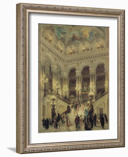 The Staircase of the Opera, 1877-Louis Beroud-Framed Giclee Print