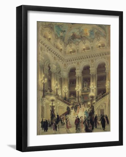 The Staircase of the Opera, 1877-Louis Beroud-Framed Giclee Print