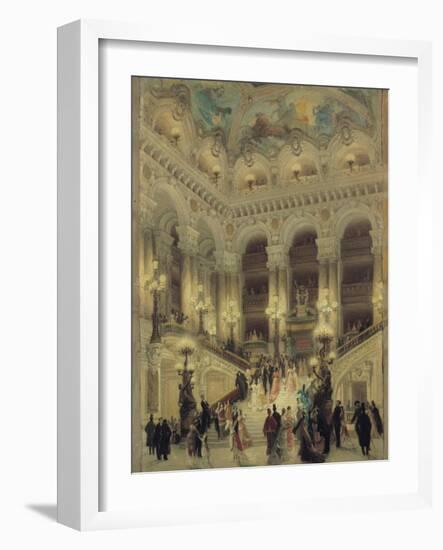 The Staircase of the Opera, 1877-Louis Beroud-Framed Giclee Print