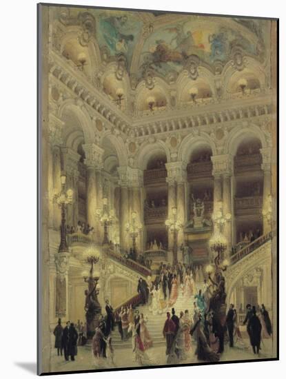 The Staircase of the Opera, 1877-Louis Beroud-Mounted Giclee Print