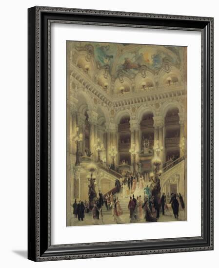 The Staircase of the Opera, 1877-Louis Beroud-Framed Giclee Print