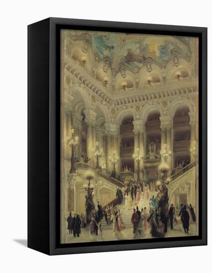 The Staircase of the Opera, 1877-Louis Beroud-Framed Premier Image Canvas