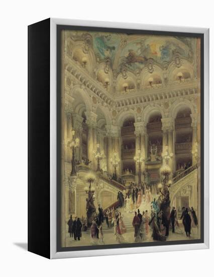 The Staircase of the Opera, 1877-Louis Beroud-Framed Premier Image Canvas