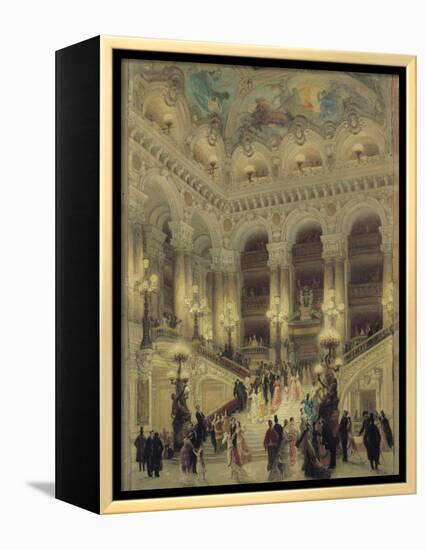 The Staircase of the Opera, 1877-Louis Beroud-Framed Premier Image Canvas