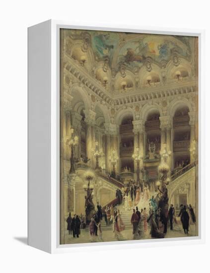 The Staircase of the Opera, 1877-Louis Beroud-Framed Premier Image Canvas