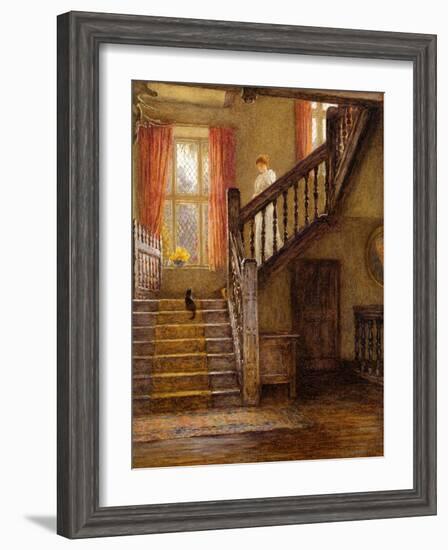 The Staircase, Whittington Court, Gloucestershire-Helen Allingham-Framed Premium Giclee Print