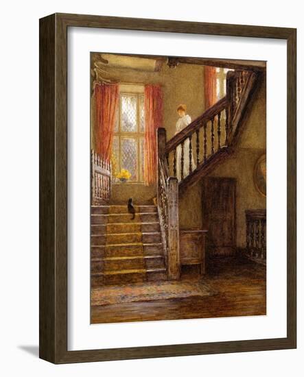 The Staircase, Whittington Court, Gloucestershire-Helen Allingham-Framed Premium Giclee Print