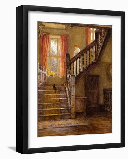 The Staircase, Whittington Court, Gloucestershire-Helen Allingham-Framed Premium Giclee Print