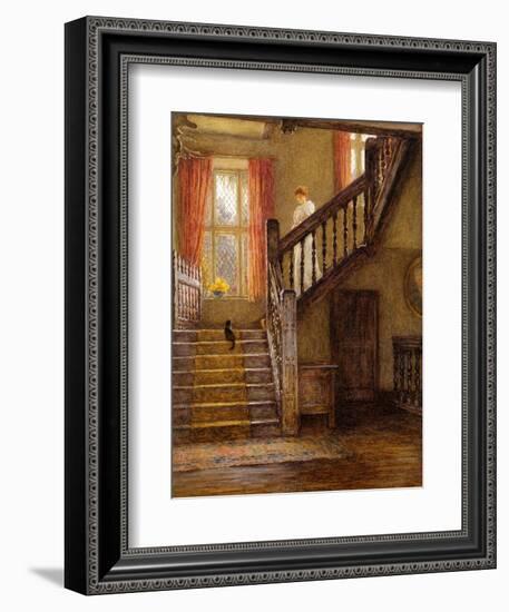 The Staircase, Whittington Court, Gloucestershire-Helen Allingham-Framed Giclee Print