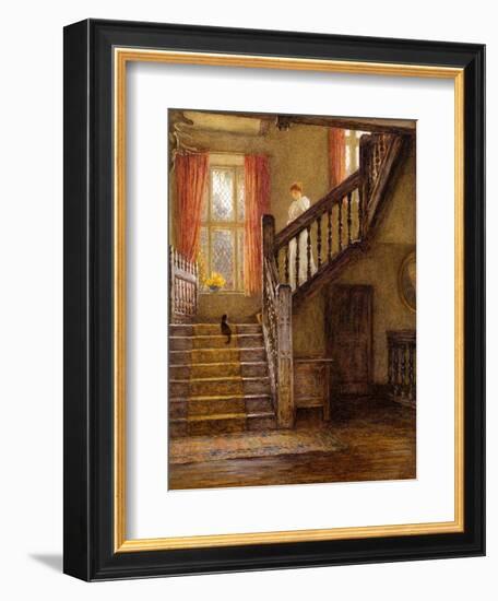 The Staircase, Whittington Court, Gloucestershire-Helen Allingham-Framed Giclee Print