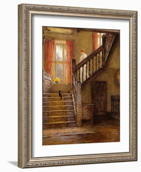 The Staircase, Whittington Court, Gloucestershire-Helen Allingham-Framed Giclee Print