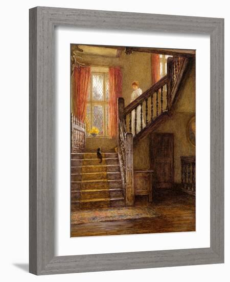 The Staircase, Whittington Court, Gloucestershire-Helen Allingham-Framed Giclee Print