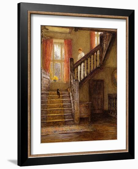 The Staircase, Whittington Court, Gloucestershire-Helen Allingham-Framed Giclee Print