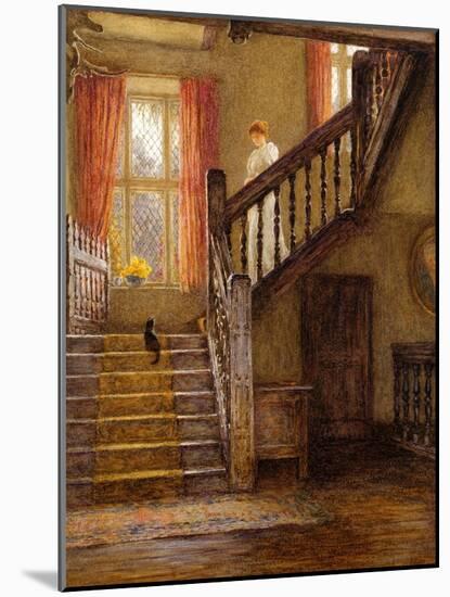 The Staircase, Whittington Court, Gloucestershire-Helen Allingham-Mounted Giclee Print