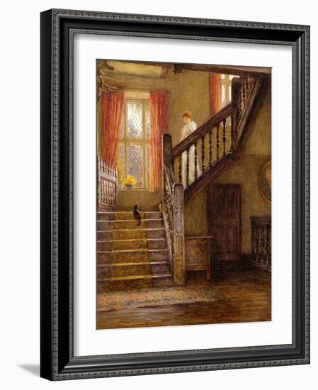 The Staircase, Whittington Court, Gloucestershire-Helen Allingham-Framed Giclee Print