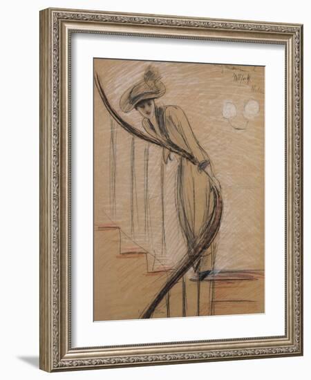 The Staircase-Paul Cesar Helleu-Framed Giclee Print