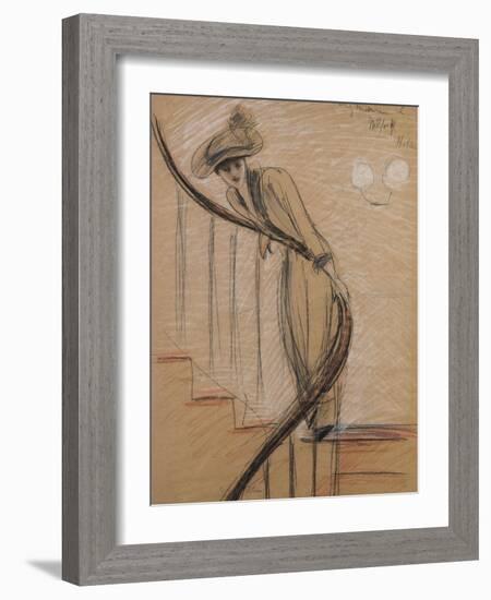 The Staircase-Paul Cesar Helleu-Framed Giclee Print