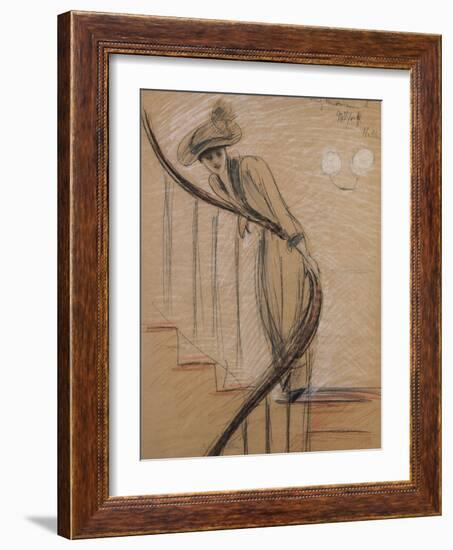The Staircase-Paul Cesar Helleu-Framed Giclee Print