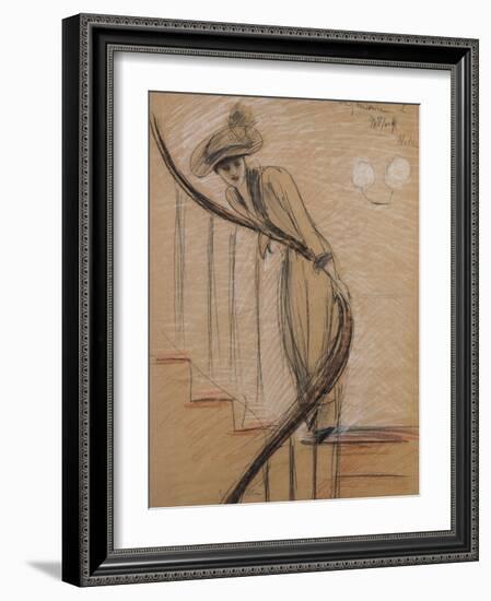 The Staircase-Paul Cesar Helleu-Framed Giclee Print