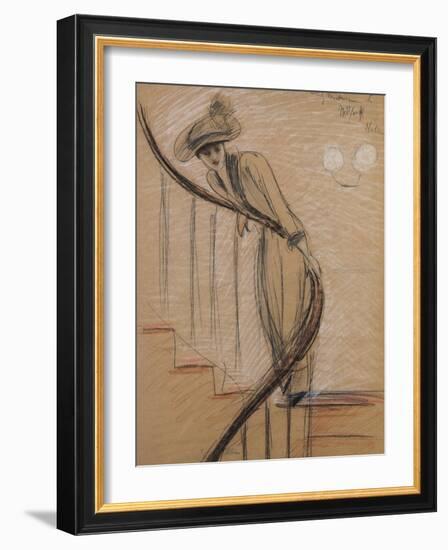 The Staircase-Paul Cesar Helleu-Framed Giclee Print