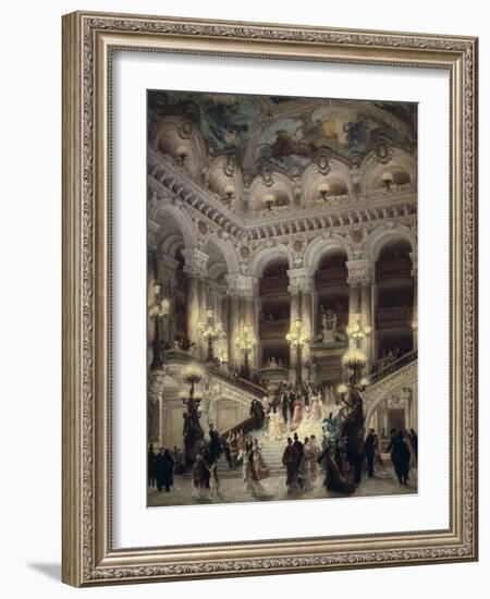 The Stairway of the Opera, Paris-Jean Béraud-Framed Art Print
