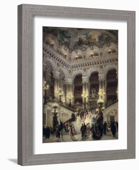 The Stairway of the Opera, Paris-Jean Béraud-Framed Art Print