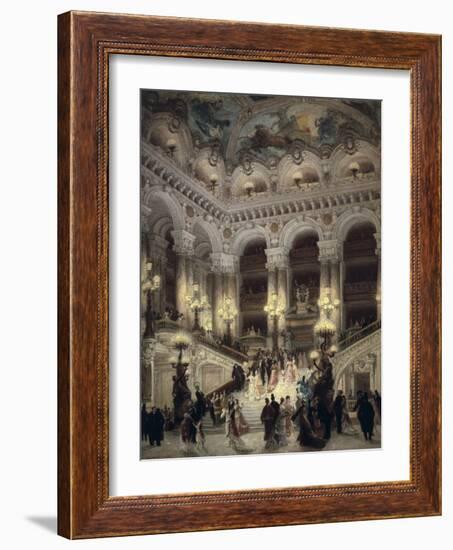 The Stairway of the Opera, Paris-Jean Béraud-Framed Art Print