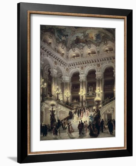 The Stairway of the Opera, Paris-Jean Béraud-Framed Art Print