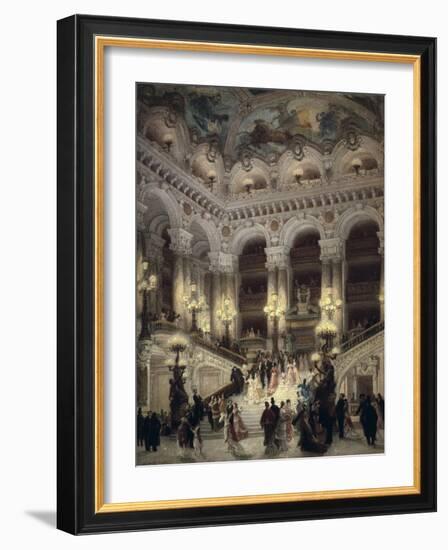 The Stairway of the Opera, Paris-Jean Béraud-Framed Art Print