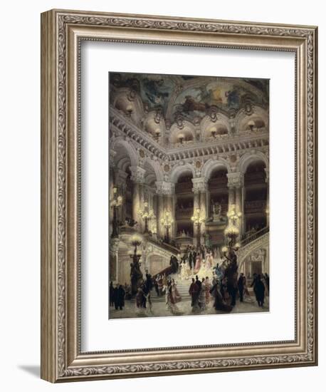 The Stairway of the Opera, Paris-Jean Béraud-Framed Art Print