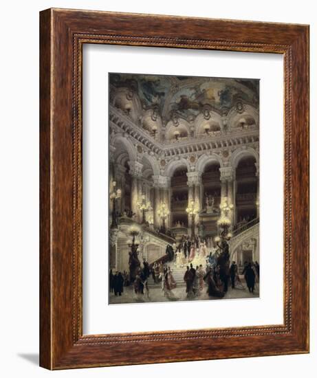 The Stairway of the Opera, Paris-Jean Béraud-Framed Art Print