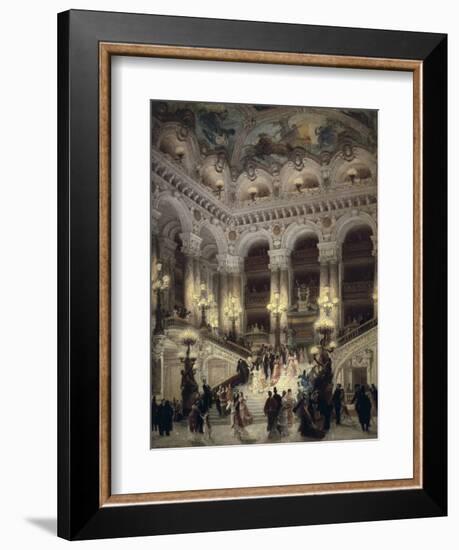 The Stairway of the Opera, Paris-Jean Béraud-Framed Art Print