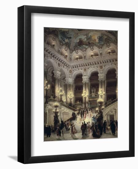 The Stairway of the Opera, Paris-Jean Béraud-Framed Art Print