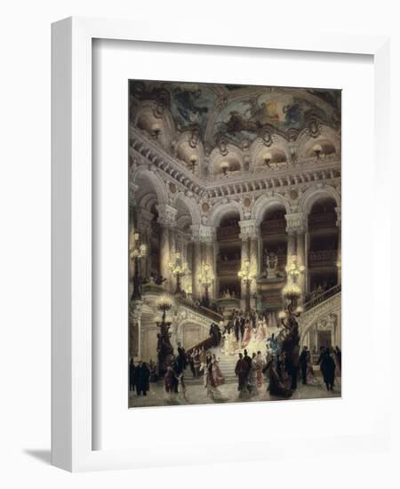 The Stairway of the Opera, Paris-Jean Béraud-Framed Art Print