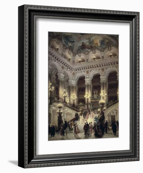 The Stairway of the Opera, Paris-Jean Béraud-Framed Art Print