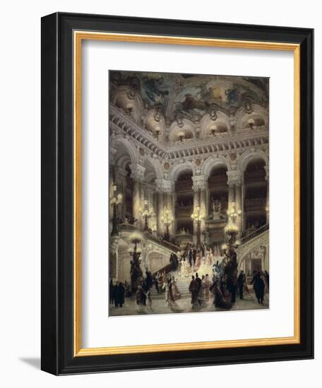 The Stairway of the Opera, Paris-Jean Béraud-Framed Art Print