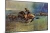 The Stampede-Frederic Sackrider Remington-Mounted Art Print