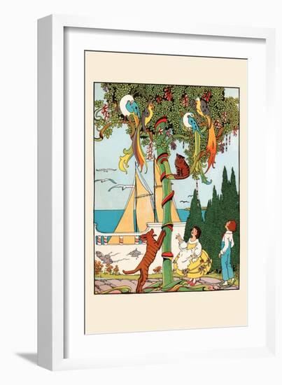 The Stand-Off in the Tree-Eugene Field-Framed Art Print