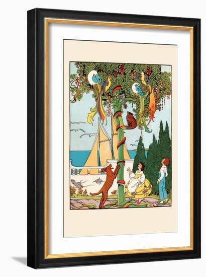 The Stand-Off in the Tree-Eugene Field-Framed Art Print