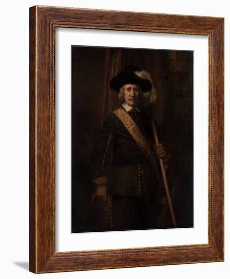 The Standard Bearer, Floris Soop, 1654-Rembrandt van Rijn-Framed Giclee Print