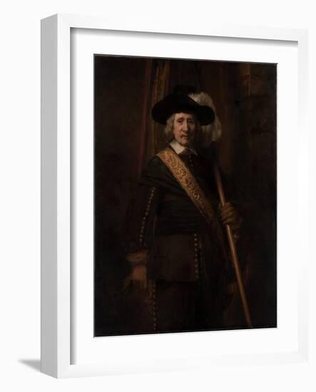 The Standard Bearer, Floris Soop, 1654-Rembrandt van Rijn-Framed Giclee Print