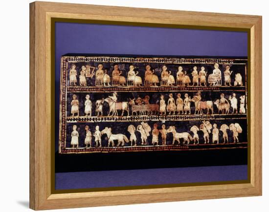 The Standard of Ur, Sumerian, Southern Iraq, c. 2500 BC-null-Framed Premier Image Canvas