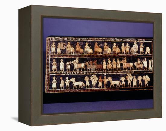 The Standard of Ur, Sumerian, Southern Iraq, c. 2500 BC-null-Framed Premier Image Canvas