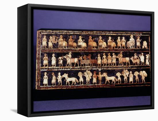 The Standard of Ur, Sumerian, Southern Iraq, c. 2500 BC-null-Framed Premier Image Canvas