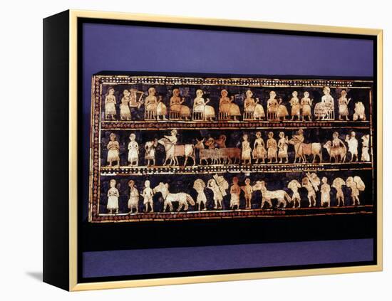 The Standard of Ur, Sumerian, Southern Iraq, c. 2500 BC-null-Framed Premier Image Canvas