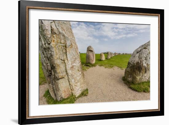 The Standing Stones in a Shape of a Ship known as Als Stene (Aleos Stones) (Ale's Stones)-Michael Nolan-Framed Photographic Print