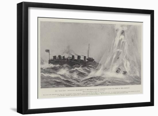 The Star-Fish Conducting Experiments in the Destruction of Submarines before the Lords of the Admir-Fred T. Jane-Framed Giclee Print