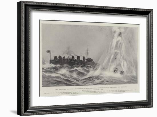 The Star-Fish Conducting Experiments in the Destruction of Submarines before the Lords of the Admir-Fred T. Jane-Framed Giclee Print